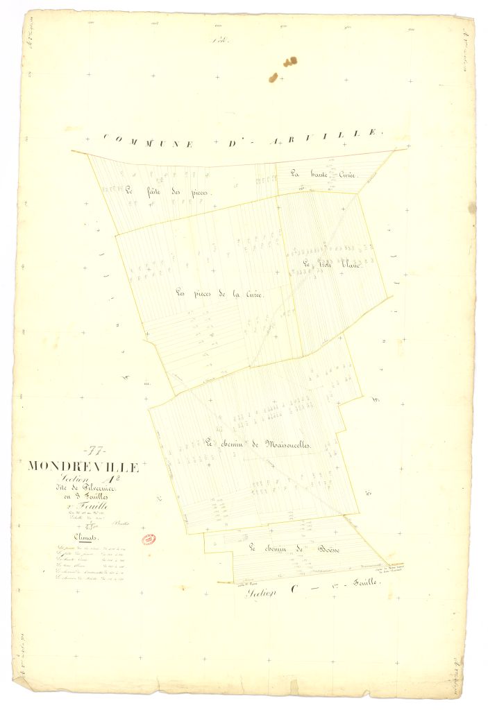 Section A dite de Pilvernier, en 3 feuilles, 2eme feuille