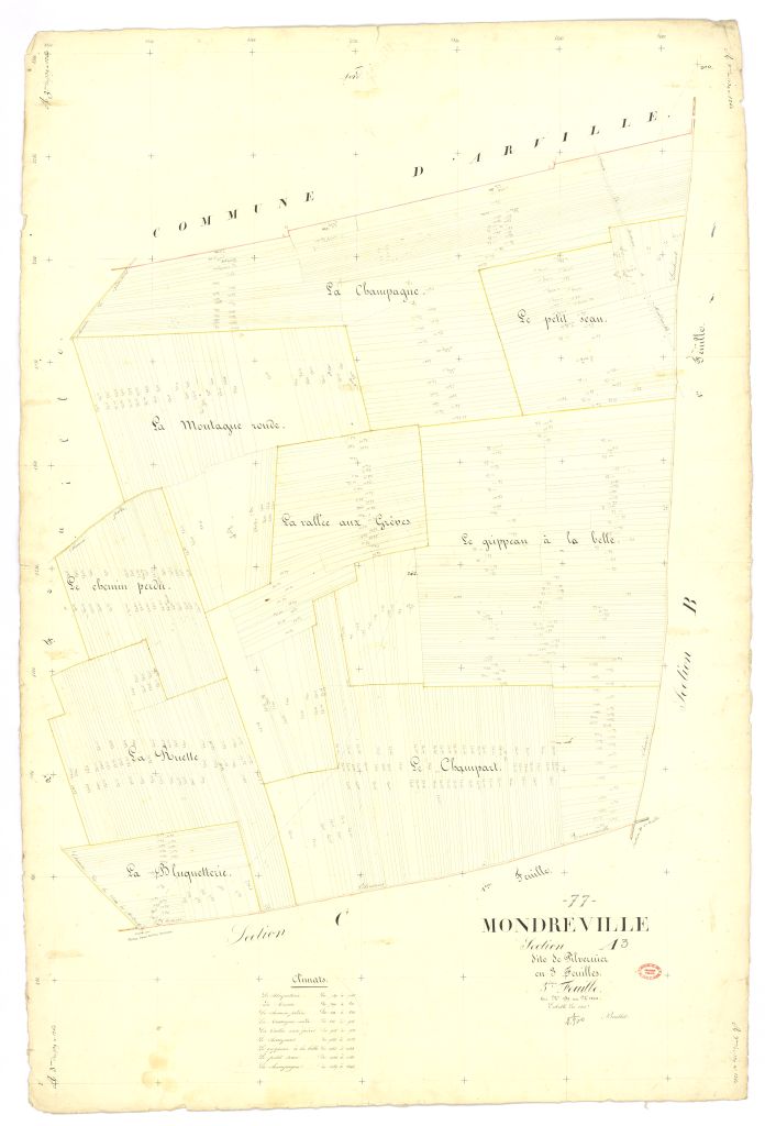Section A dite de Pilvernier, en 3 feuilles, 3eme feuille
