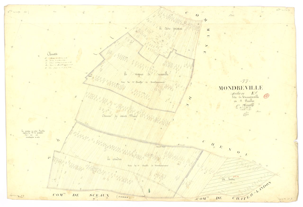 Section E dite de Tremainville, en 2 feuilles, 1ere feuille