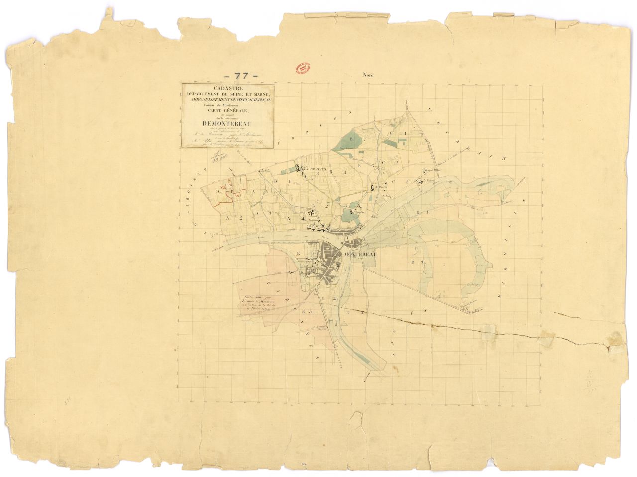 Tableau d'assemblage, 5 sections