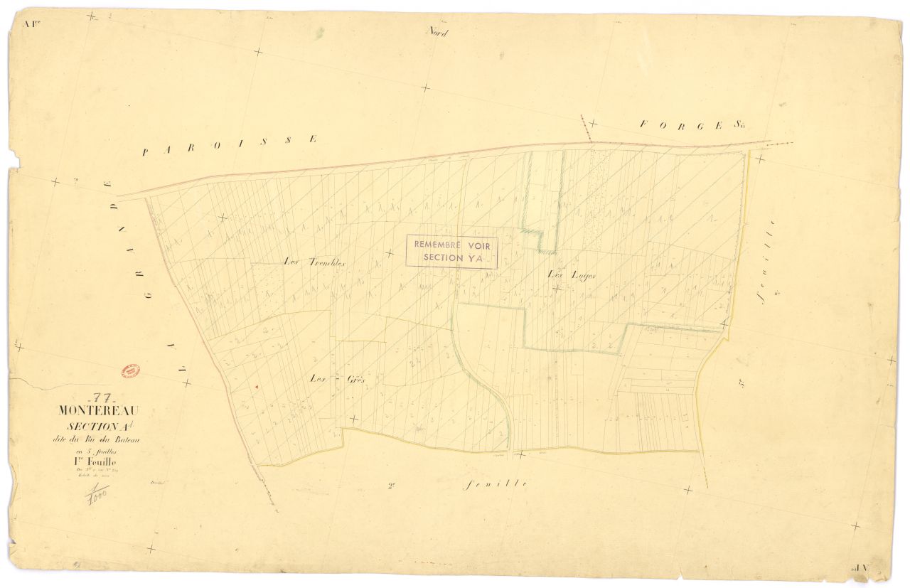 Section A dite du Ru-du-Bateau, en 5 feuilles, 1ere feuille