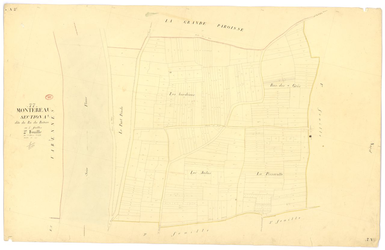 Section A dite du Ru-du-Bateau, en 5 feuilles, 2eme feuille