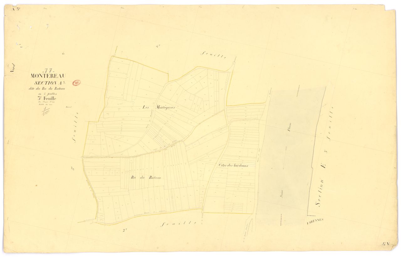 Section A dite du Ru-du-Bateau, en 5 feuilles, 3eme feuille