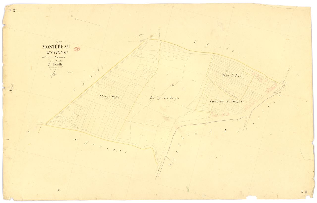 Section B dite des Ormeaux, en 7 feuilles, 2eme feuille