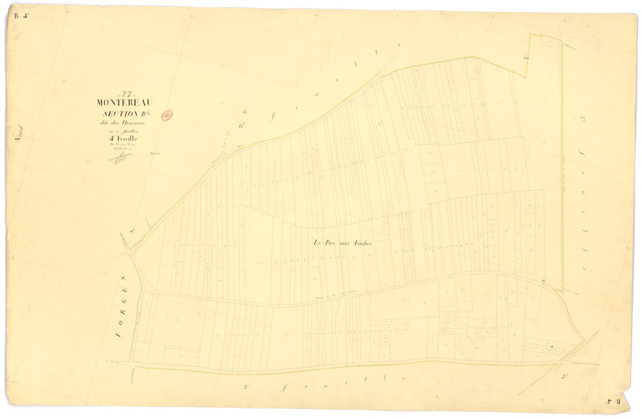 Section B dite des Ormeaux, en 7 feuilles, 4eme feuille