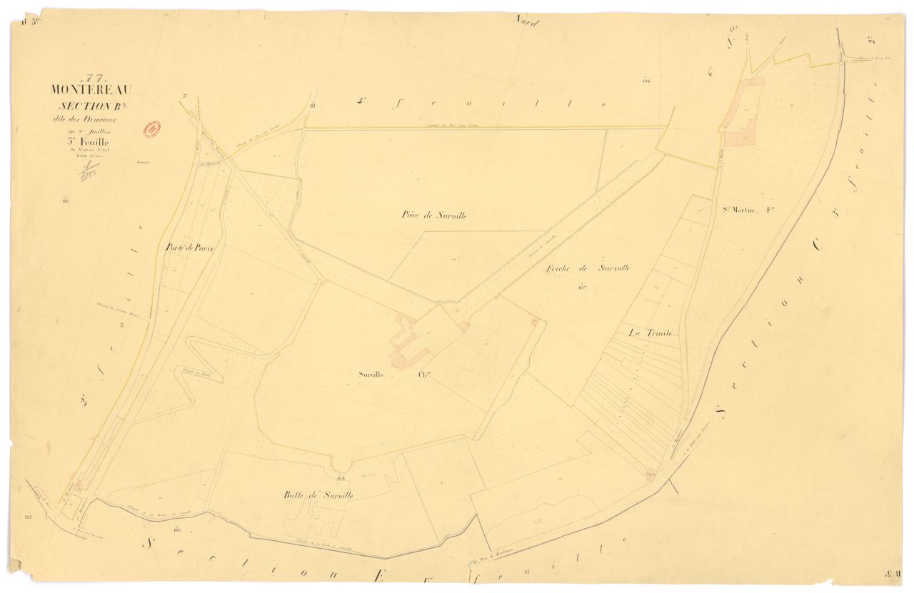 Section B dite des Ormeaux, en 7 feuilles, 5eme feuille