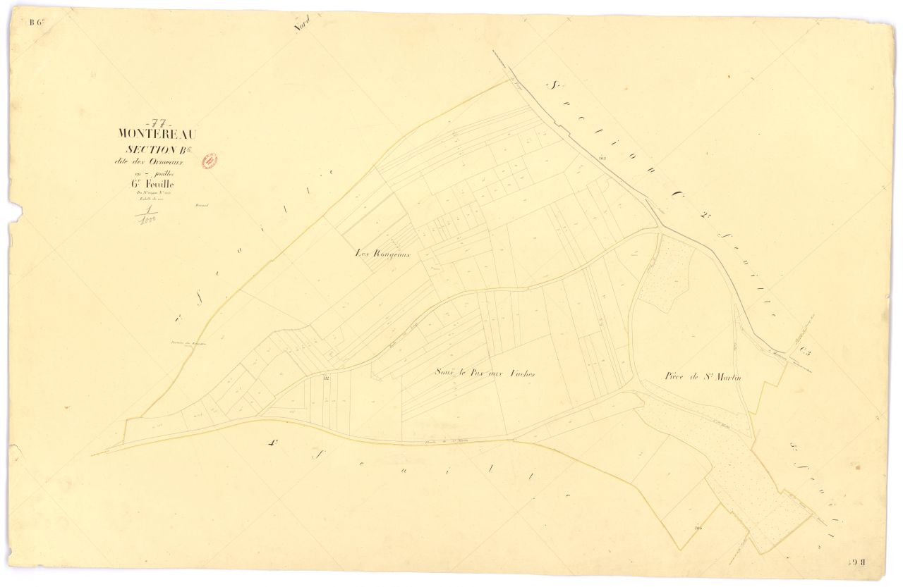 Section B dite des Ormeaux, en 7 feuilles, 6eme feuille
