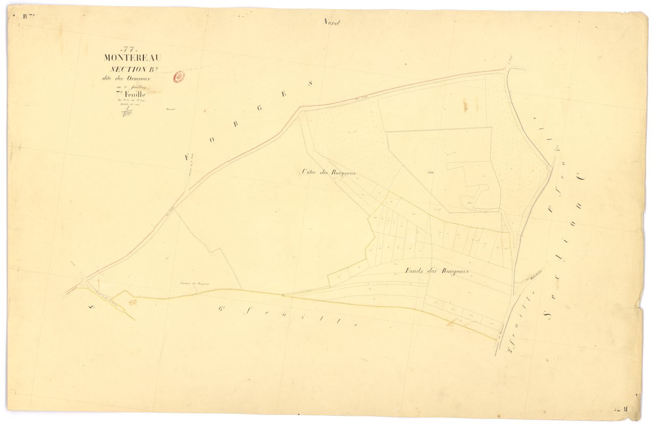 Section B dite des Ormeaux, en 7 feuilles, 7eme feuille