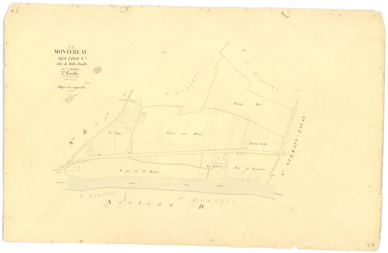 Section C dite de la Belle-Feuille, en 3 feuilles, 3eme feuille