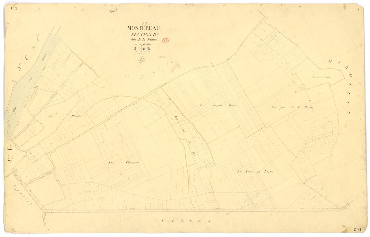 Section D dite de la Plaine, en 3 feuilles, 2eme feuille