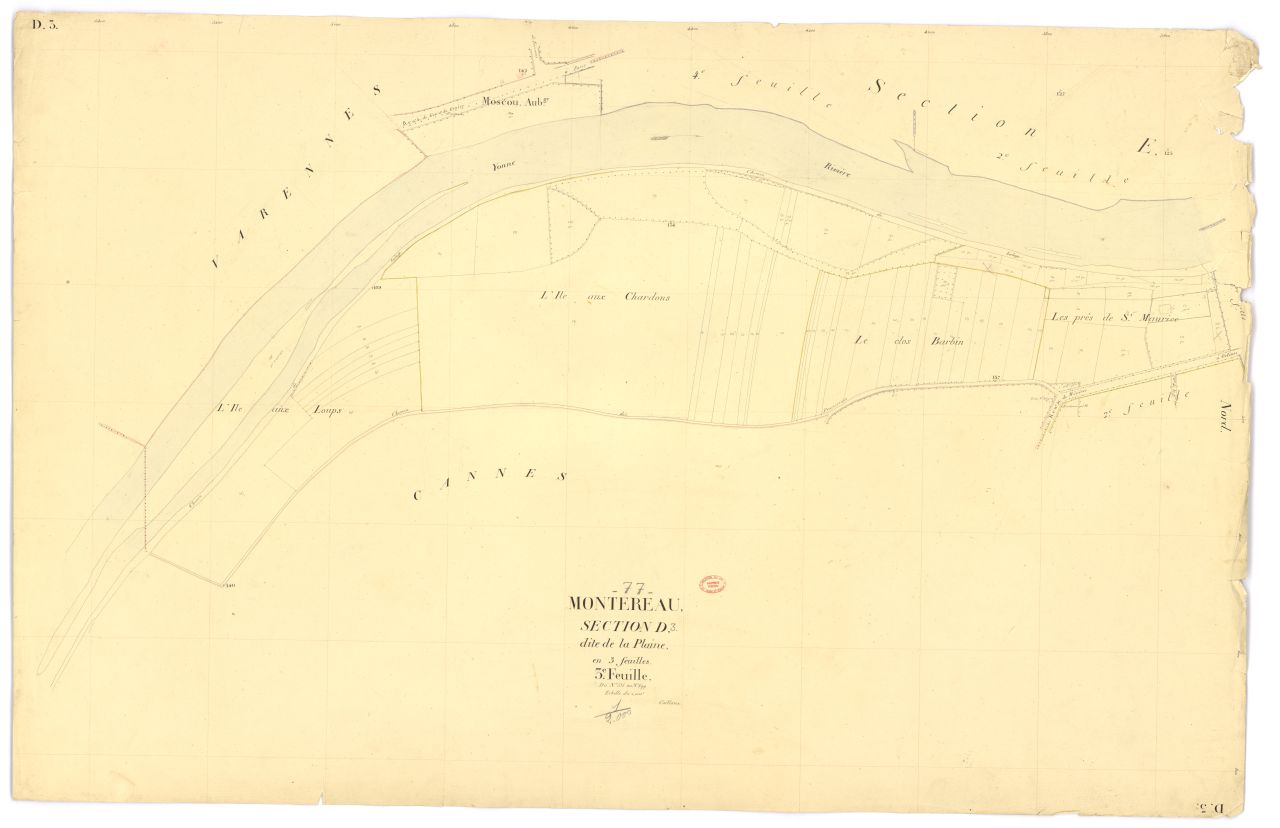 Section D dite de la Plaine, en 3 feuilles, 3eme feuille