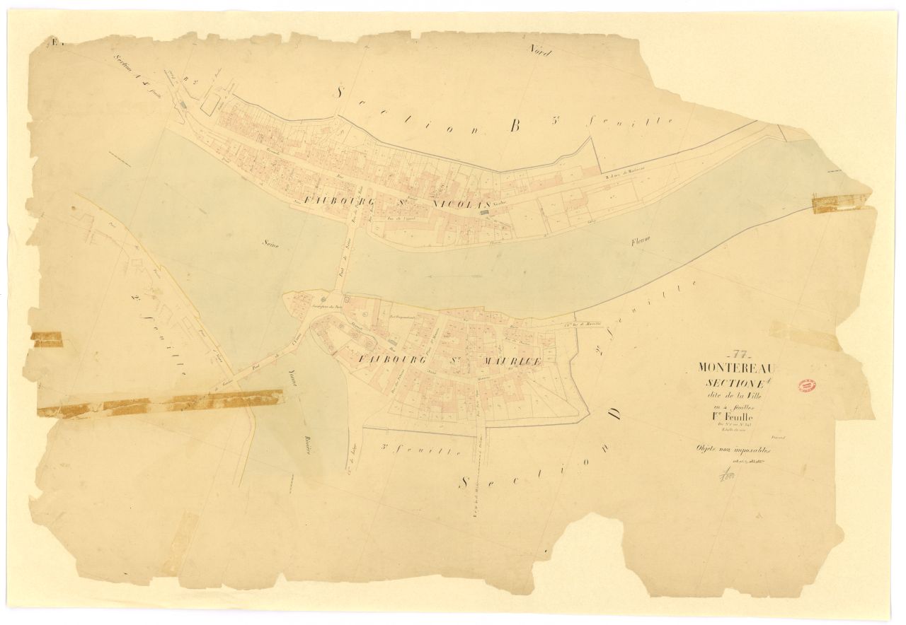 Section E dite de la Ville, en 5 feuilles, 1ere feuille