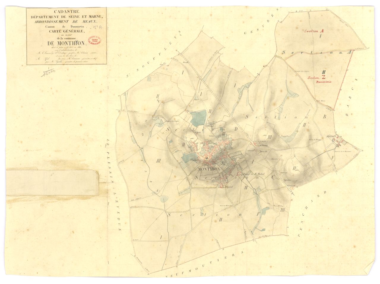 Tableau d'assemblage, 6 sections