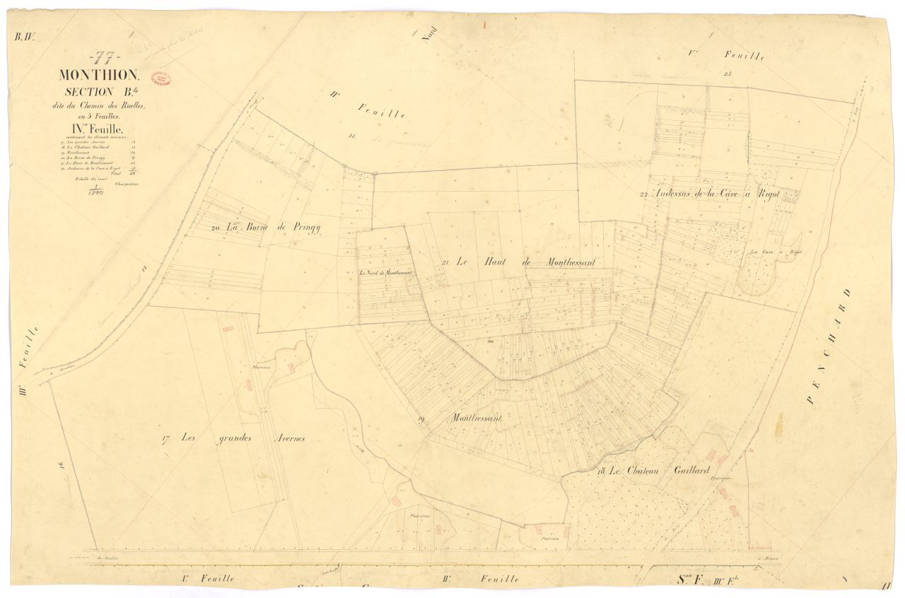 Section B dite du Chemin-des-Ruelles, en 5 feuilles, 4eme feuille
