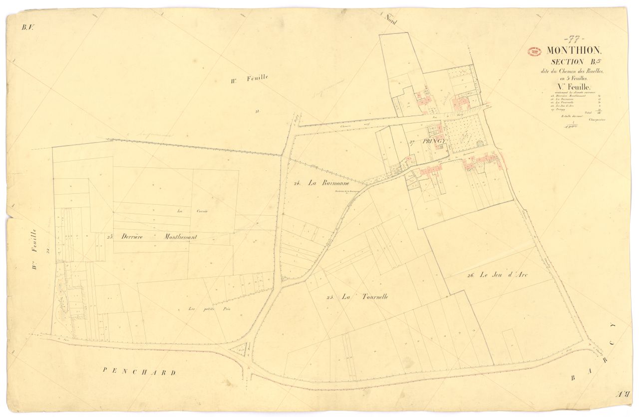Section B dite du Chemin-des-Ruelles, en 5 feuilles, 5eme feuille