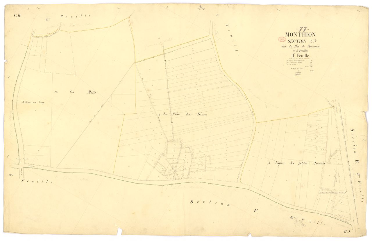 Section C dite du Bas-de-Monthion, en 3 feuilles, 2eme feuille