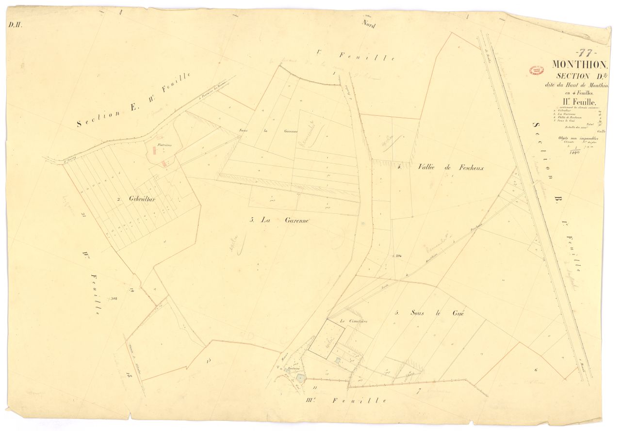 Section D dite du Haut-de-Monthion, en 4 feuilles, 2eme feuille