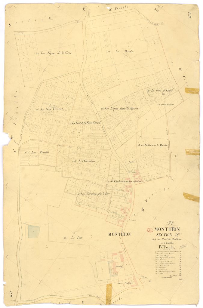 Section D dite du Haut-de-Monthion, en 4 feuilles, 4eme feuille