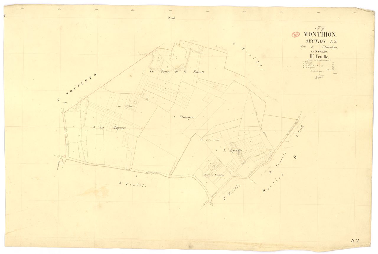 Section E dite de Chatenfour, en 3 feuilles, 2eme feuille