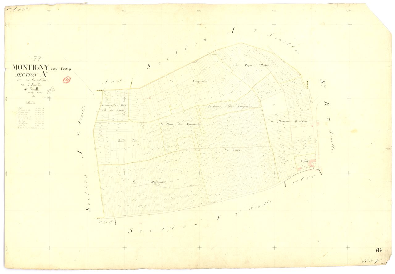 Section A dite de Trembleaux, en 5 feuilles, 4eme feuille