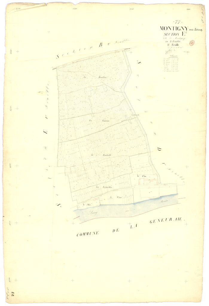 Section E dite de Montigny, en 2 feuilles, 2eme feuille