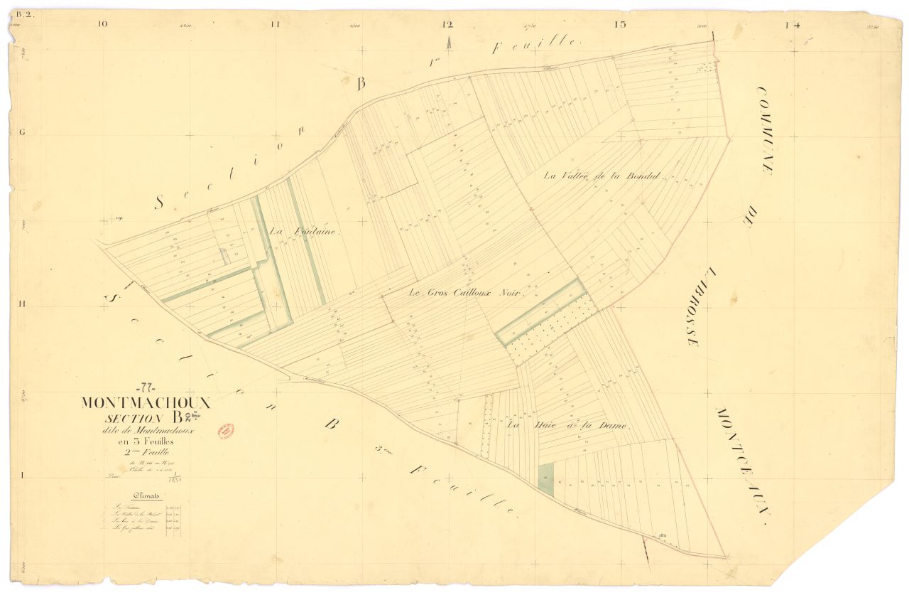 Section B dite de Montmachoux, en 3 feuilles, 2eme feuille