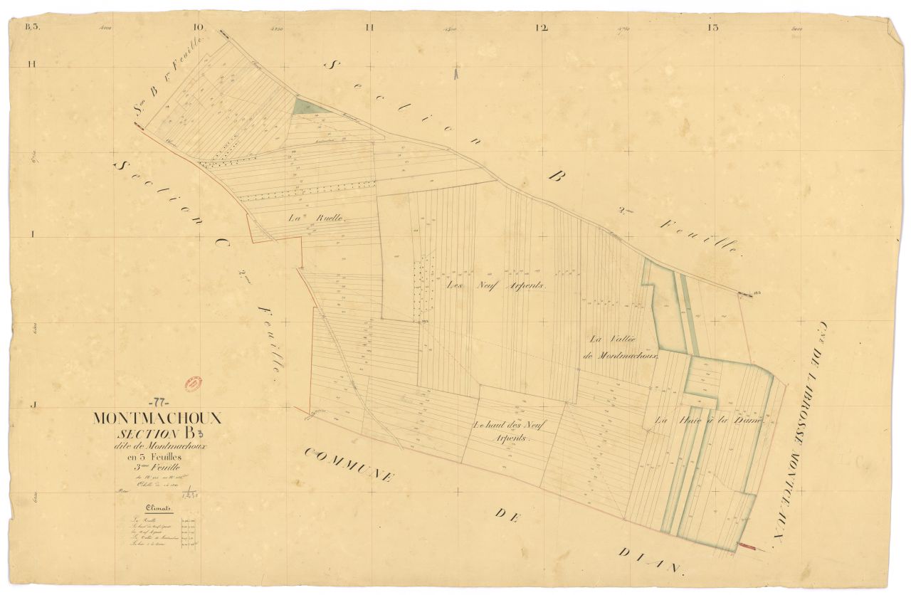 Section B dite de Montmachoux, en 3 feuilles, 3eme feuille