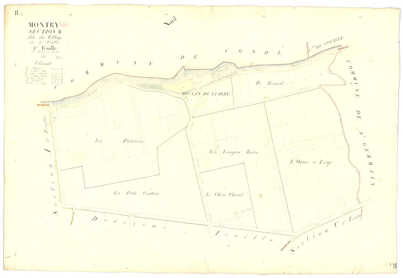 Section B dite du Village, en 2 feuilles, 1ere feuille