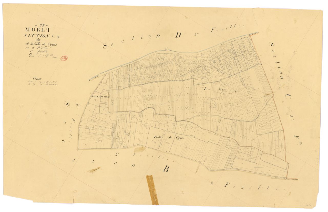 Section C dite de la Vall�e-du-Cygne, en 2 feuilles, 1ere feuille