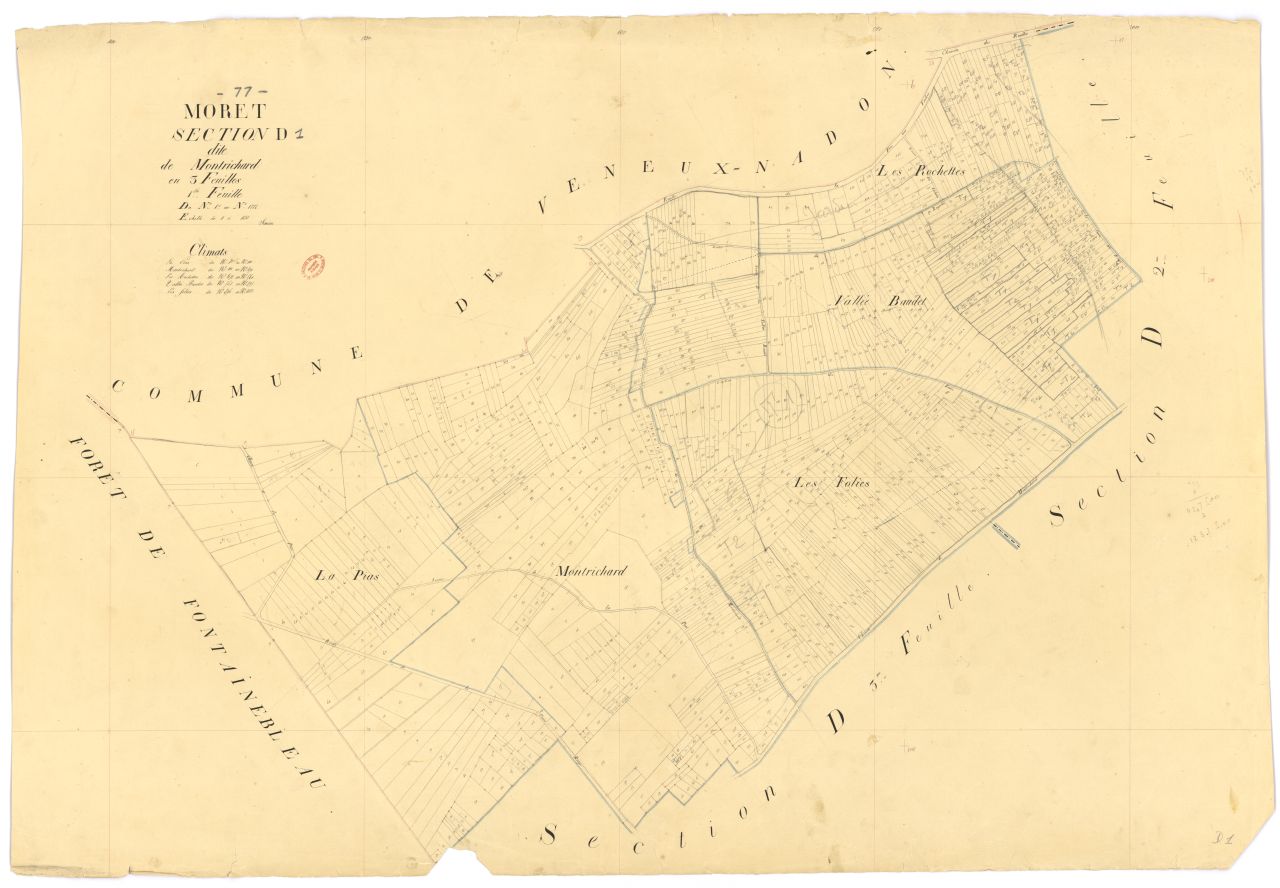 Section D dite de Montrichard, en 3 feuilles, 1ere feuille