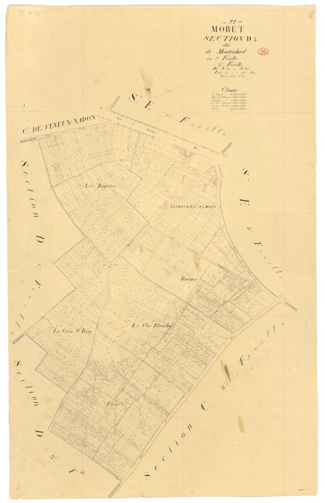 Section D dite de Montrichard, en 3 feuilles, 2eme feuille