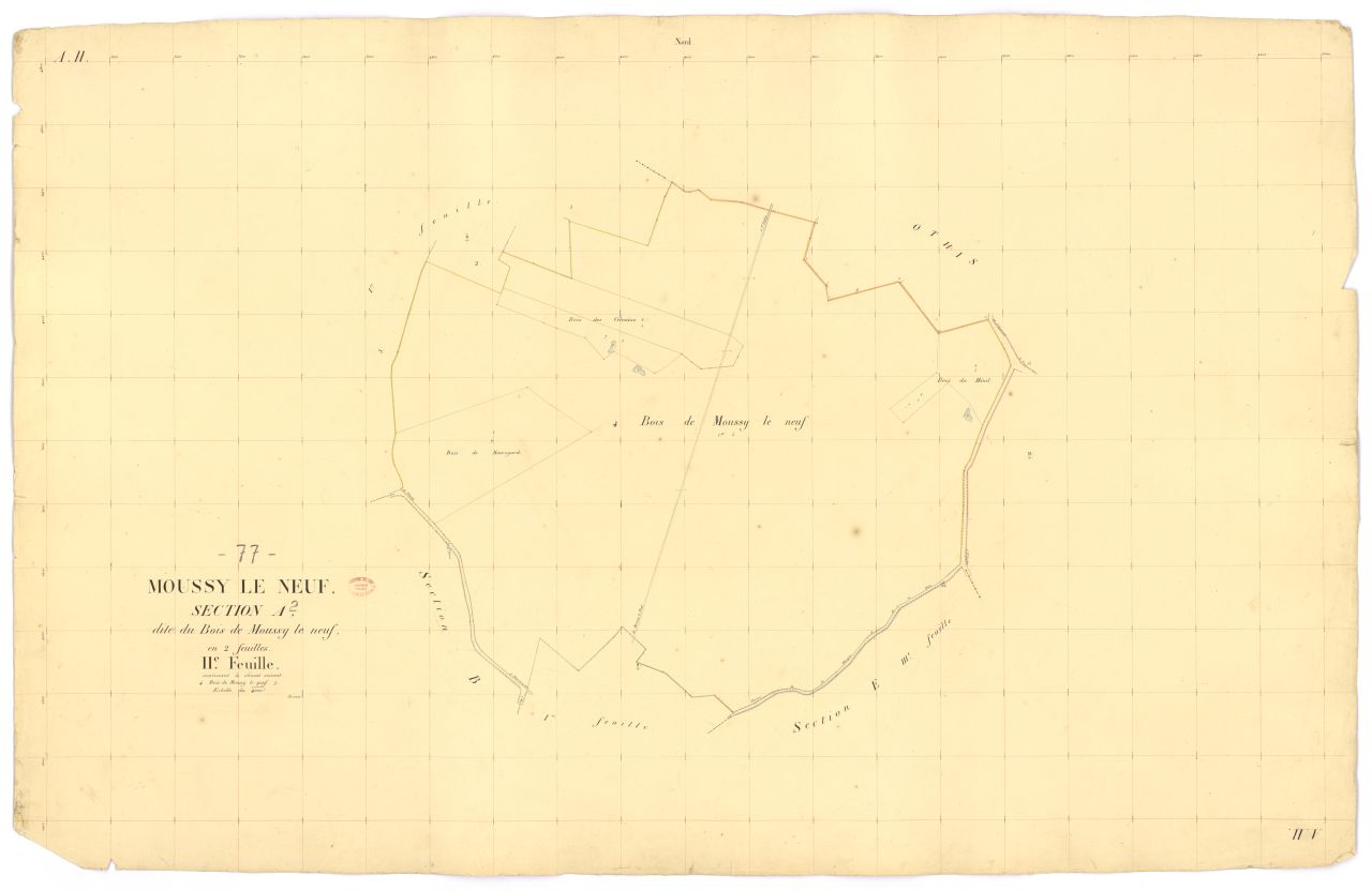 Section A dite du Bois-de-Moussy-le-Neuf, en 2 feuilles, 2eme feuille