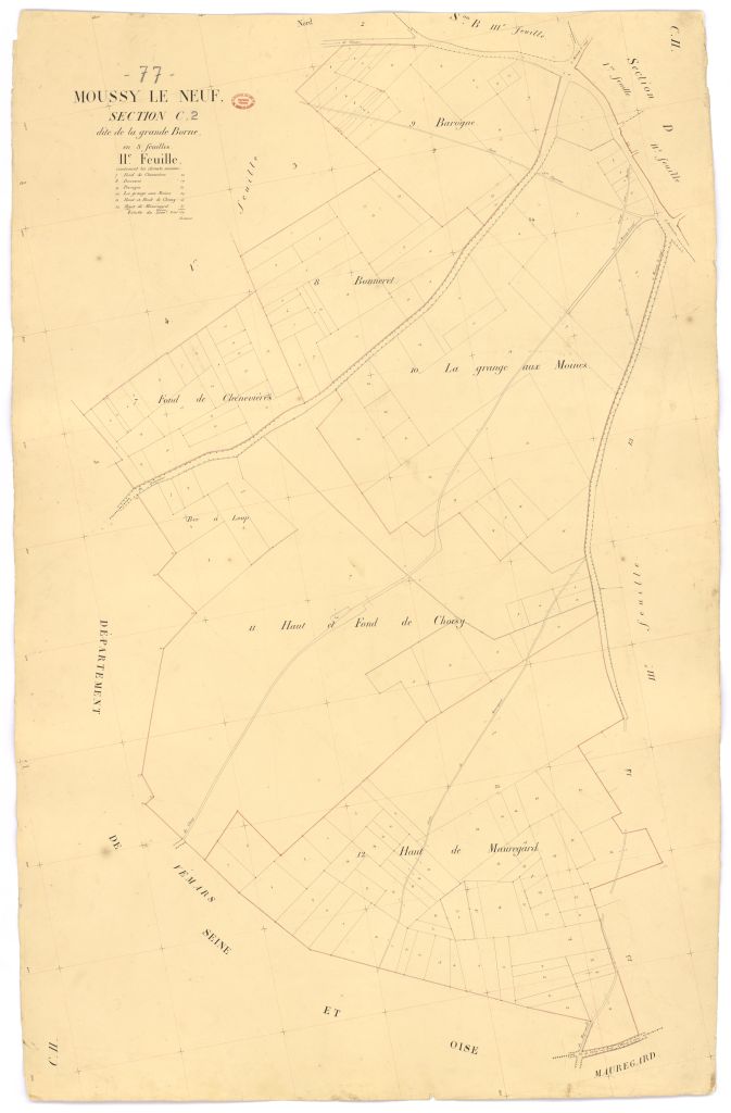 Section C dite de la Grande-Borne, en 3 feuilles, 2eme feuille