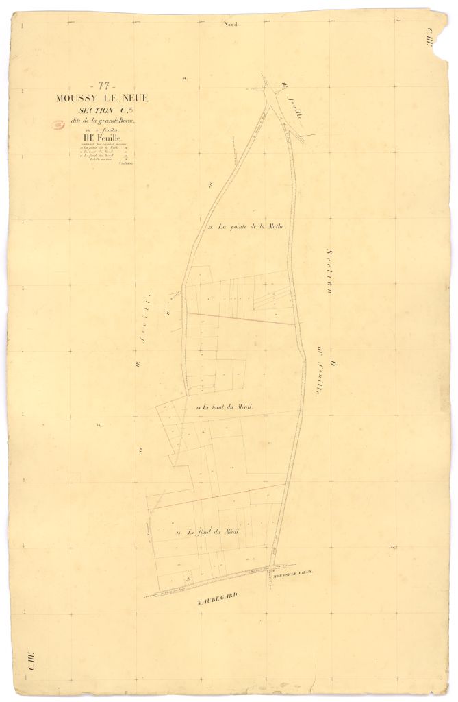 Section C dite de la Grande-Borne, en 3 feuilles, 3eme feuille