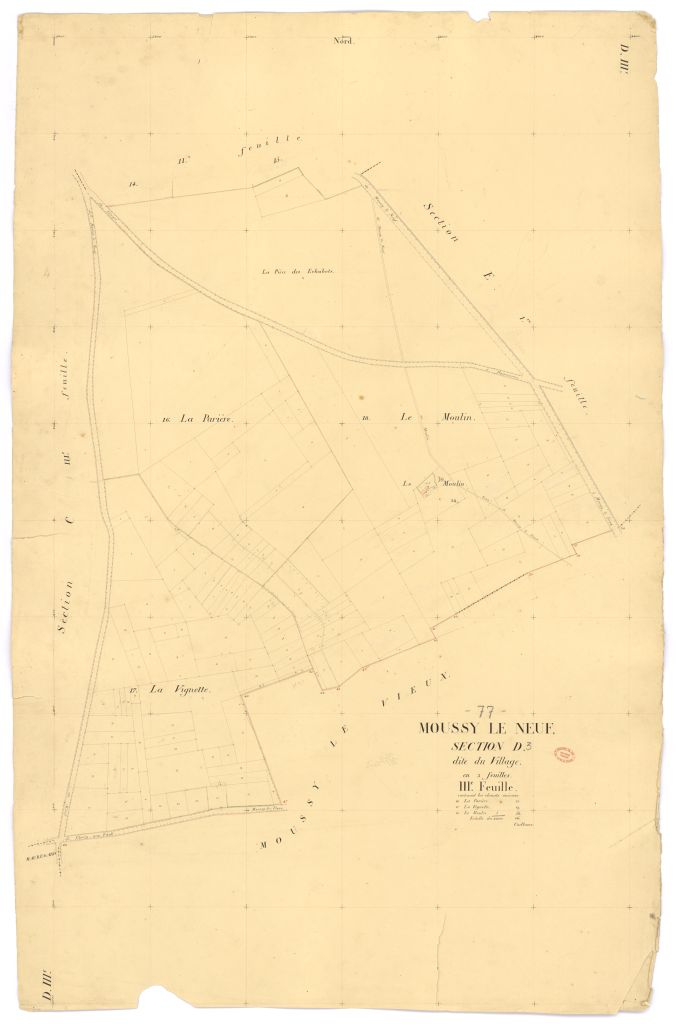 Section D dite du Village, en 3 feuilles, 3eme feuille