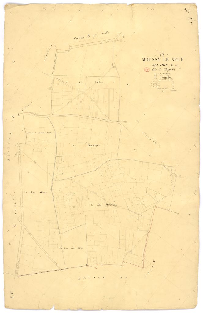 Section E dite de l'Epinette, en 3 feuilles, 1ere feuille