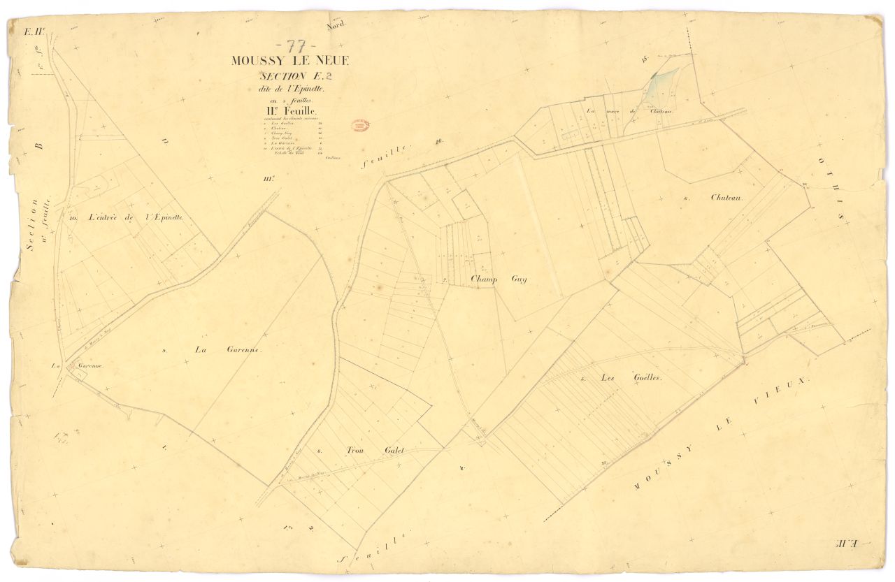 Section E dite de l'Epinette, en 3 feuilles, 2eme feuille