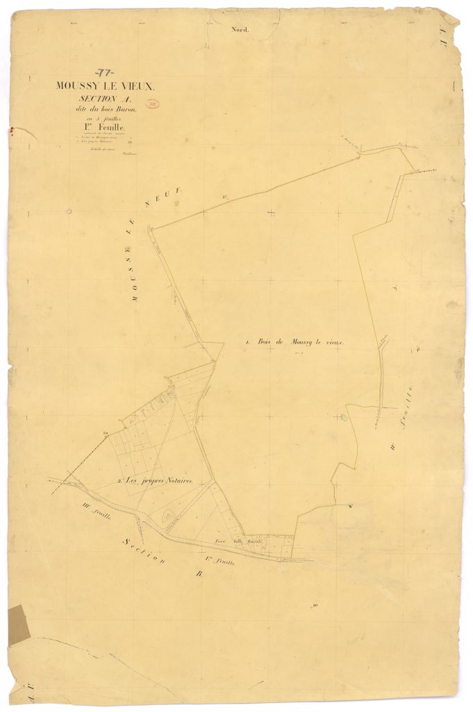 Section A dite du Bois-Baron, en 3 feuilles, 1ere feuille