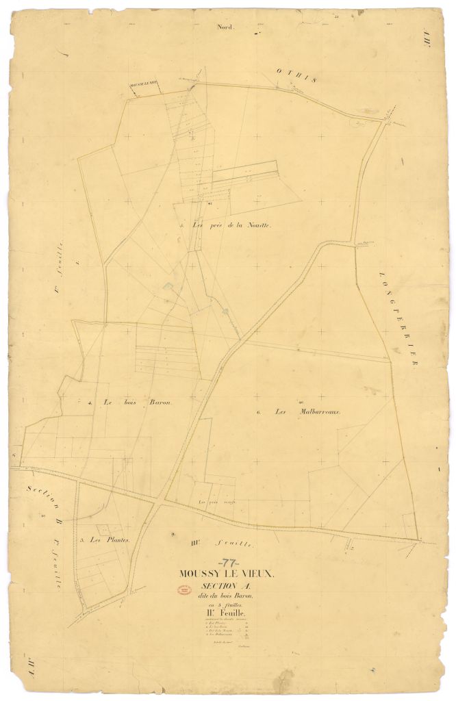 Section A dite du Bois-Baron, en 3 feuilles, 2eme feuille
