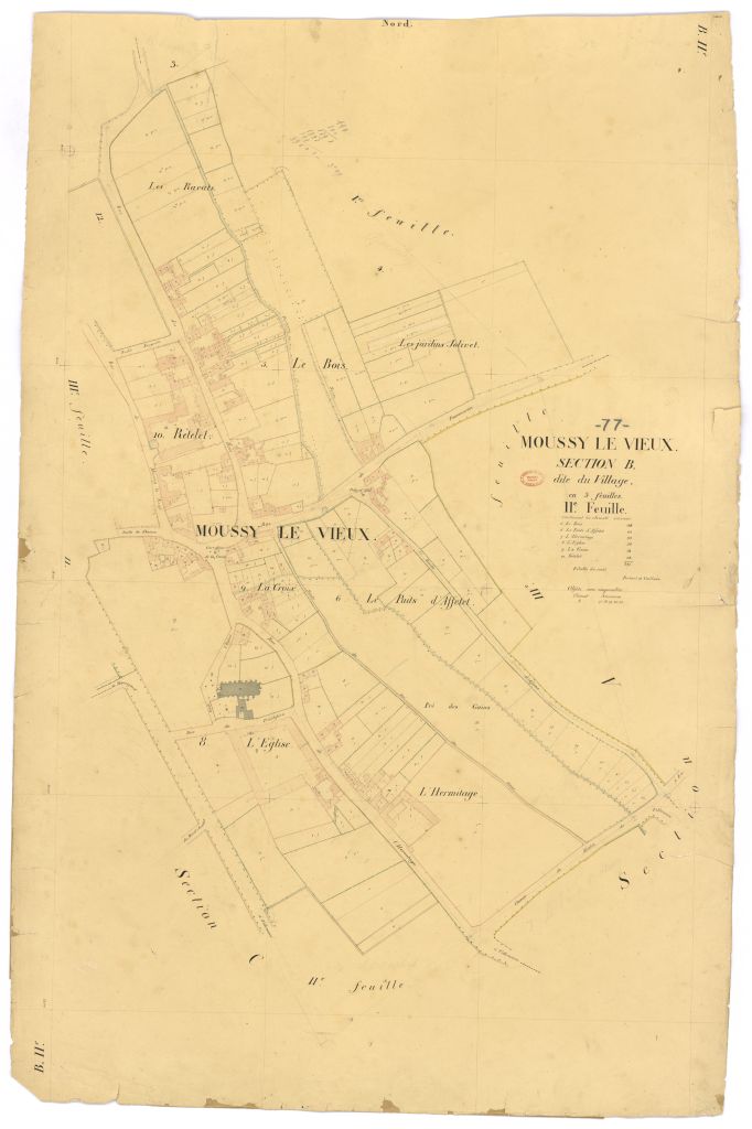 Section B dite du Village, en 3 feuilles, 2eme feuille