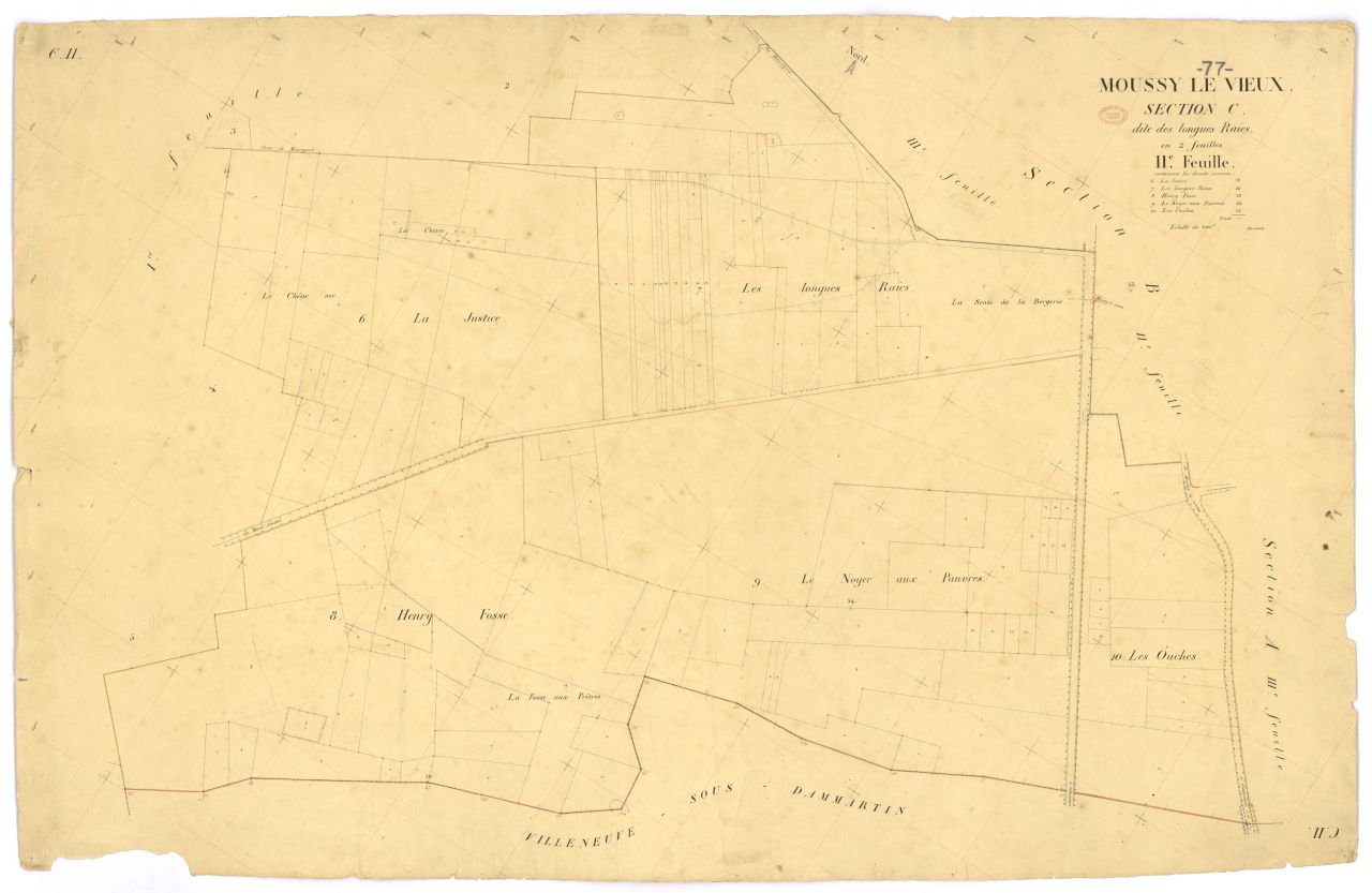 Section C dite des Longues-Raies, en 2 feuilles, 2eme feuille