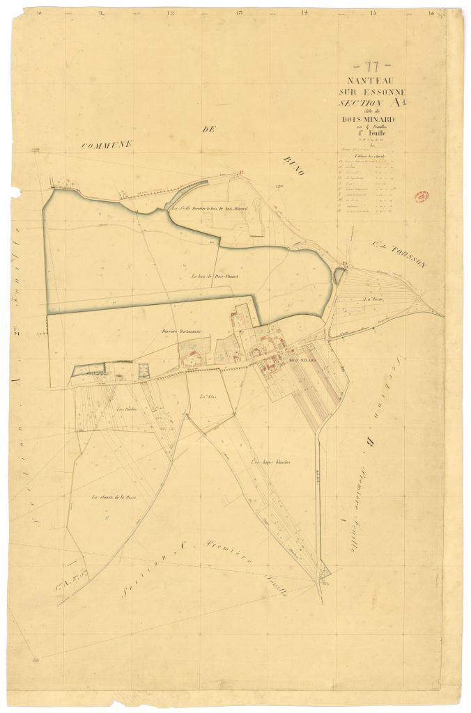 Section A dite du Bois-Minard, en 4 feuilles, 1ere feuille