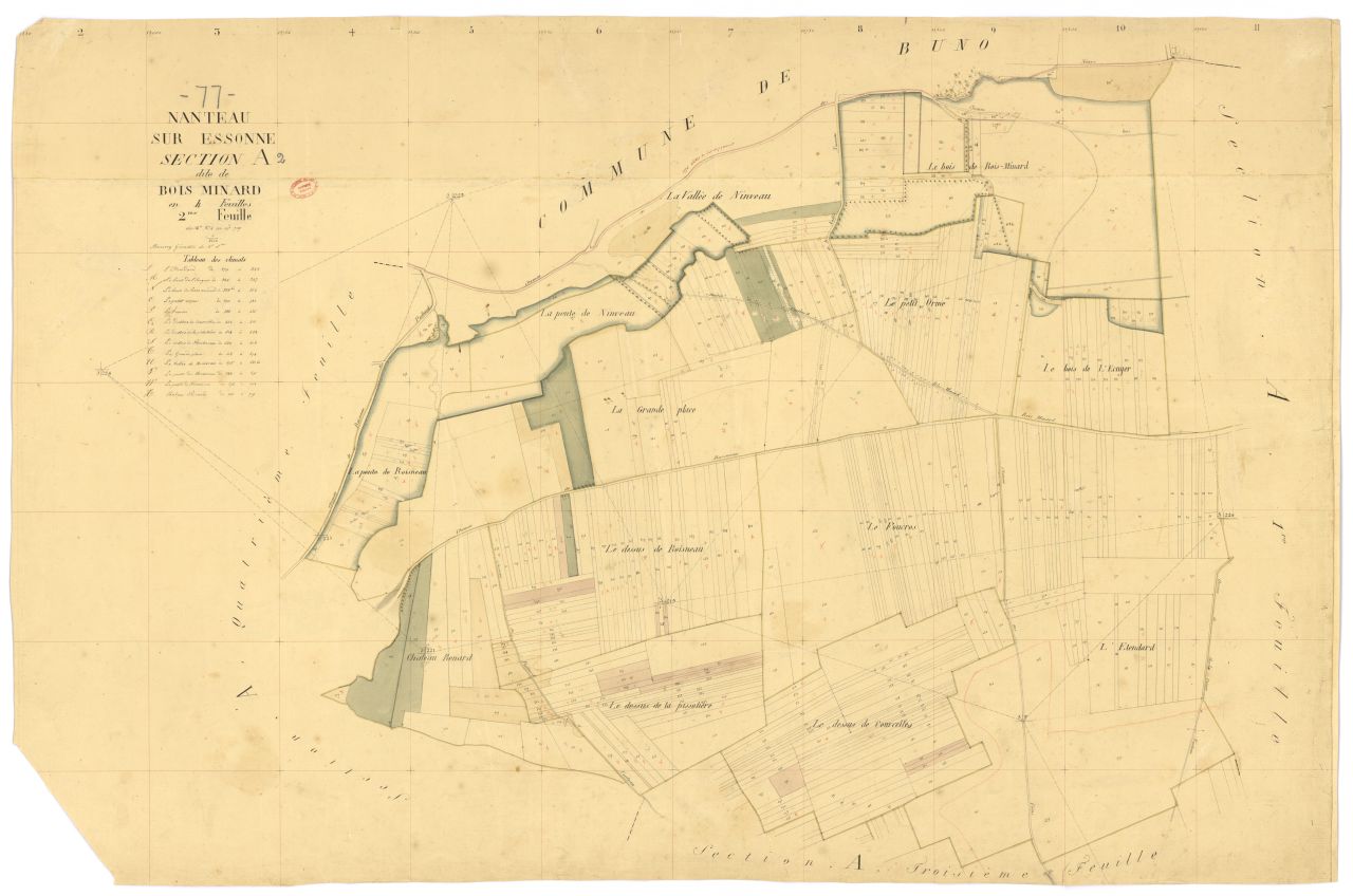 Section A dite du Bois-Minard, en 4 feuilles, 2eme feuille