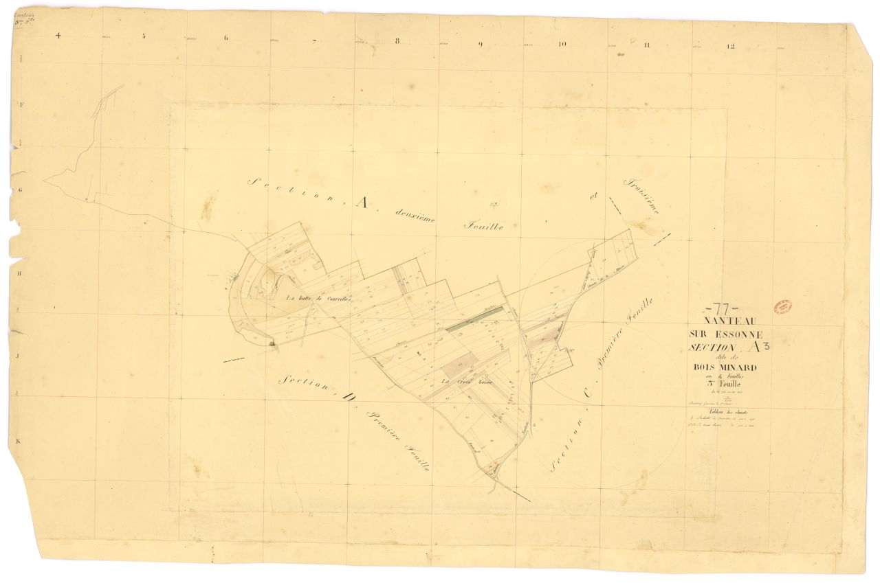 Section A dite du Bois-Minard, en 4 feuilles, 3eme feuille