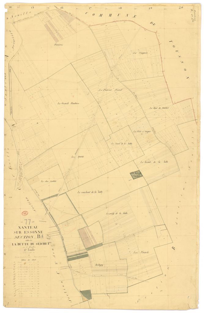 Section B dite de la Butte-du-Guichet, en 2 feuilles, 1ere feuille