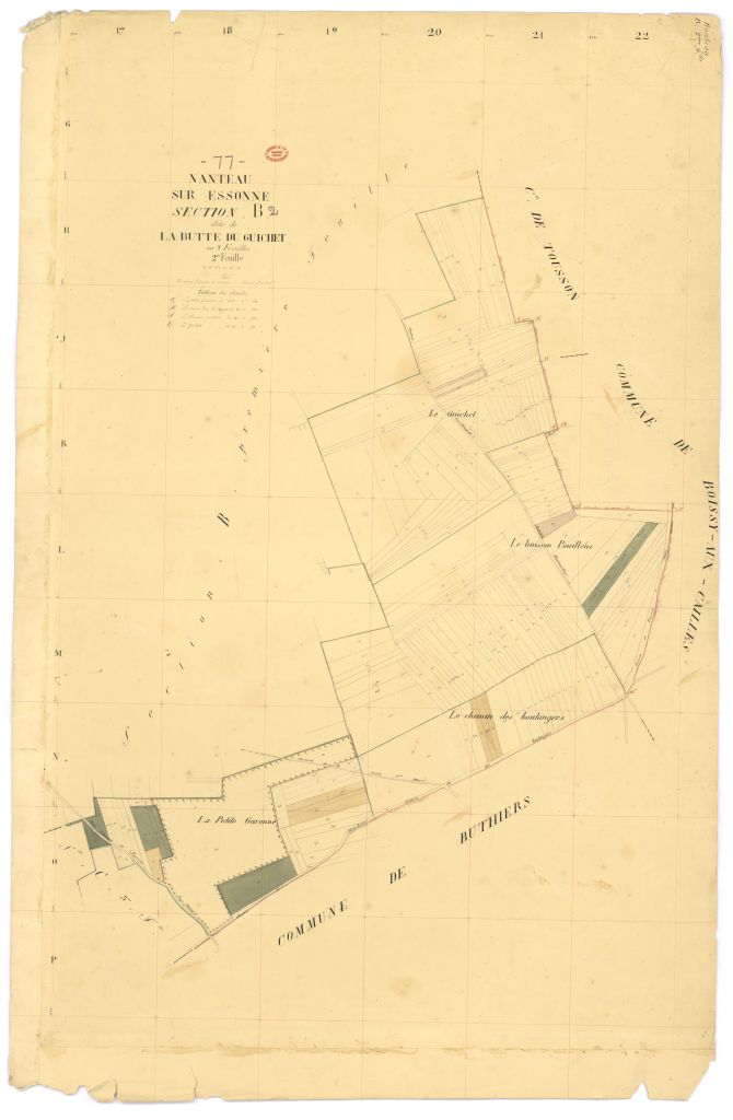 Section B dite de la Butte-du-Guichet, en 2 feuilles, 2eme feuille