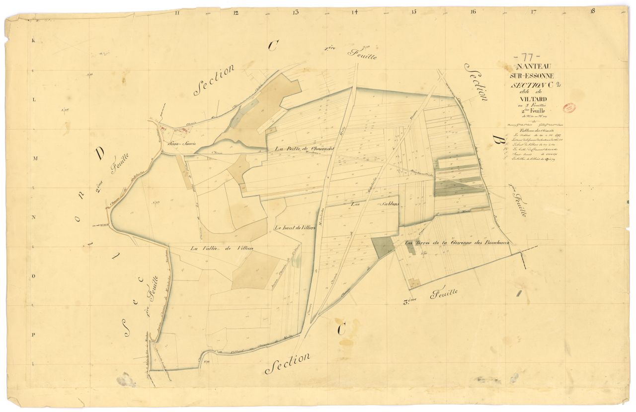 Section C dite de Viltard, en 3 feuilles, 2eme feuille