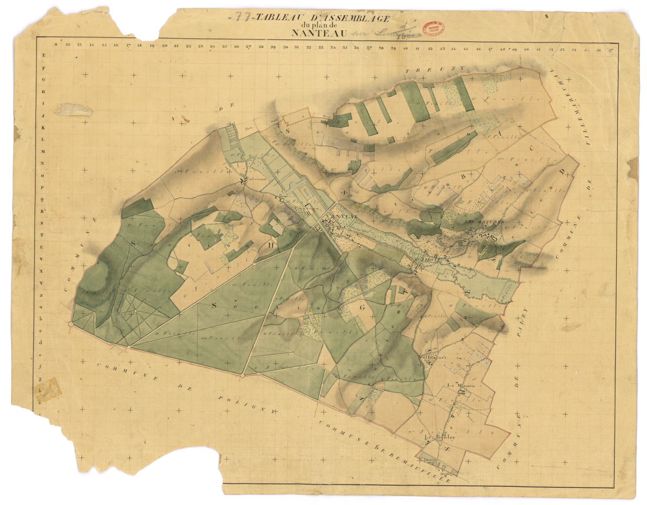 Tableau d'assemblage, 8 sections