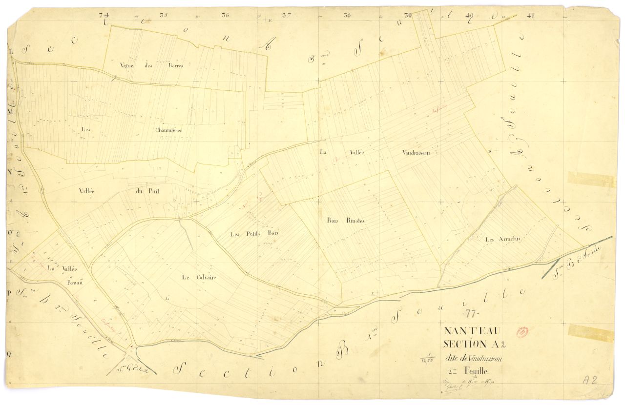 Section A dite de Vaudrasseau, en 7 feuilles, 2eme feuille