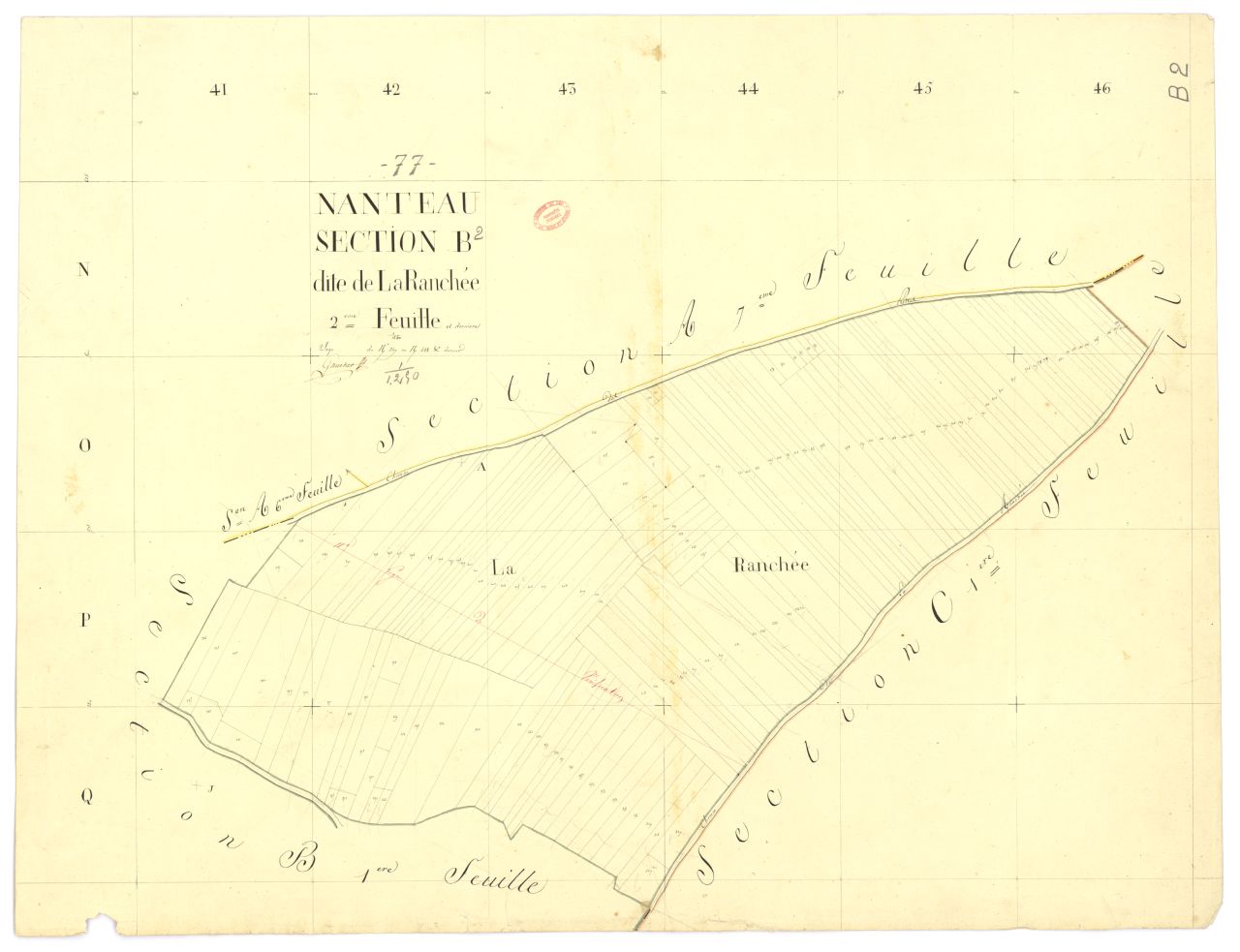 Section B dite de Ranclee, en 2 feuilles, 2eme feuille